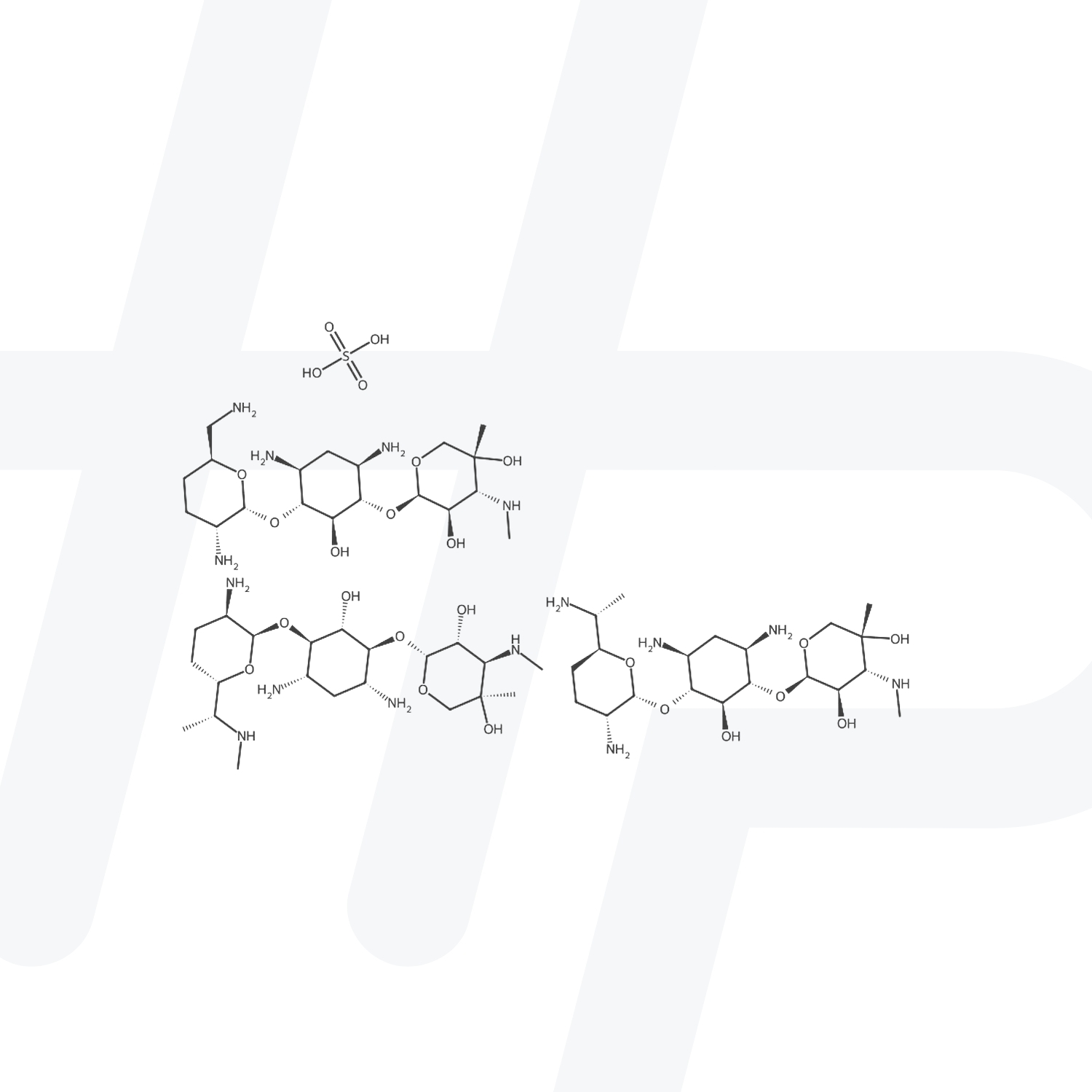 СО АНТИБИОТИК тип ГЕНТАМИЦИН сульфат чистое вещество 0,637мг/мг (637мкг/мг)  (1г/ампул)