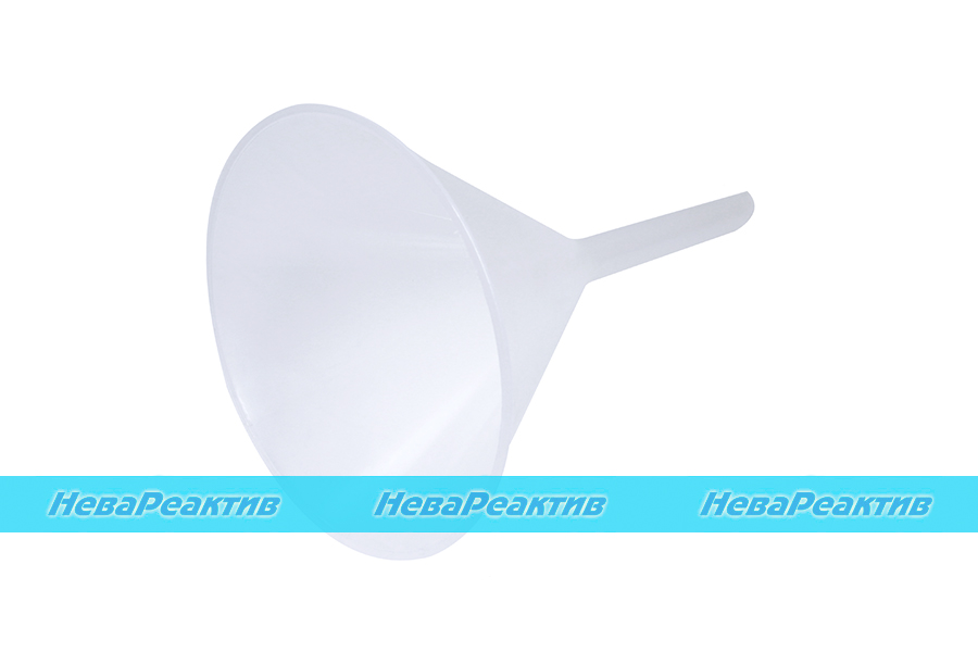 ВОРОНКА ПОЛИМЕРНАЯ лабораторная d100/L150мм (121°С) со стеблем d14мм