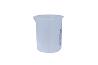 СТАКАН ПОЛИМЕРНЫЙ с носиком   500мл (121°С) (d87/h116мм) со шкалой(СИНЯЯ)