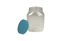 БАНКА полимерная БН-1000-82(СВЕТЛАЯ) прямоугольная: крышка 83ГВ-SP(ПП/БИРЮЗ.) (64шт/упак)