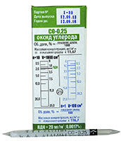 ИТ углерода оксид         5,8..2900мг/м3 (0,0005..0,25%об.) (24шт/упак), ГХ-Е (с поверкой)