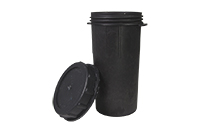 ЕМКОСТЬ ХРАНЕНИЯ ПРОБ угля 1000мл(ЧЁРНАЯ) цилиндрическая d92/h195мм: крышка ГВ