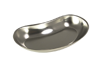 ЛОТОК МЕТАЛЛИЧЕСКИЙ почкообразный 215х120/h33мм с краем прямым